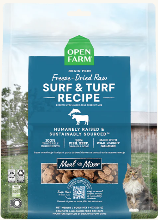 Open Farm Surf & Turf Freeze-Dried Raw Cat Food