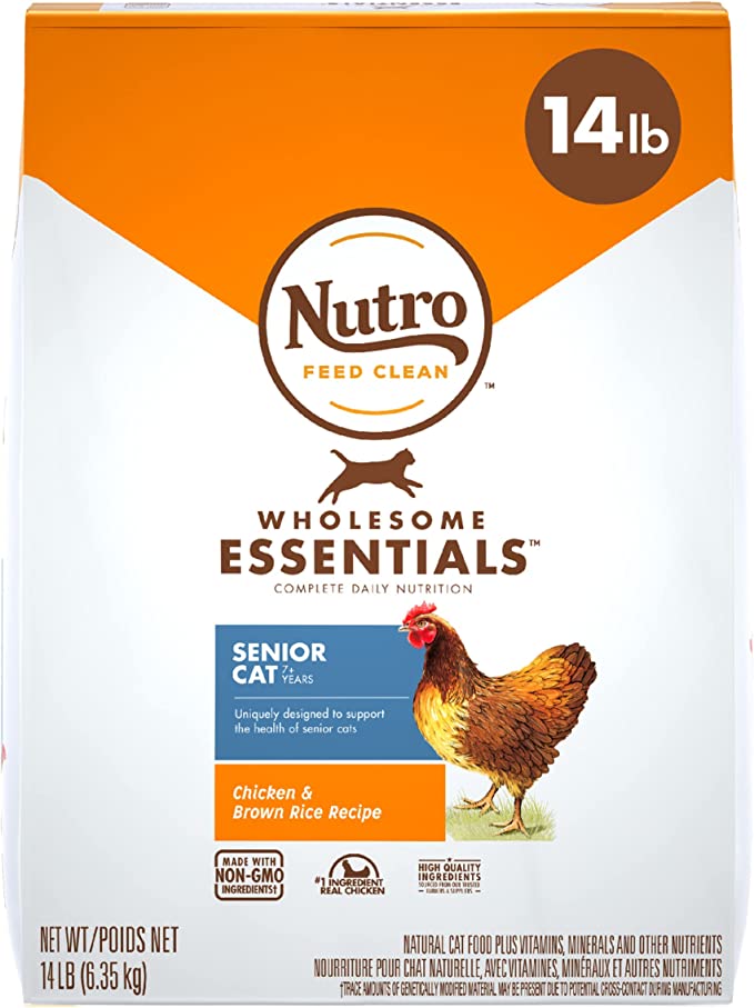 NUTRO Wholesome Essentials Senior Indoor Natural Dry Cat Food