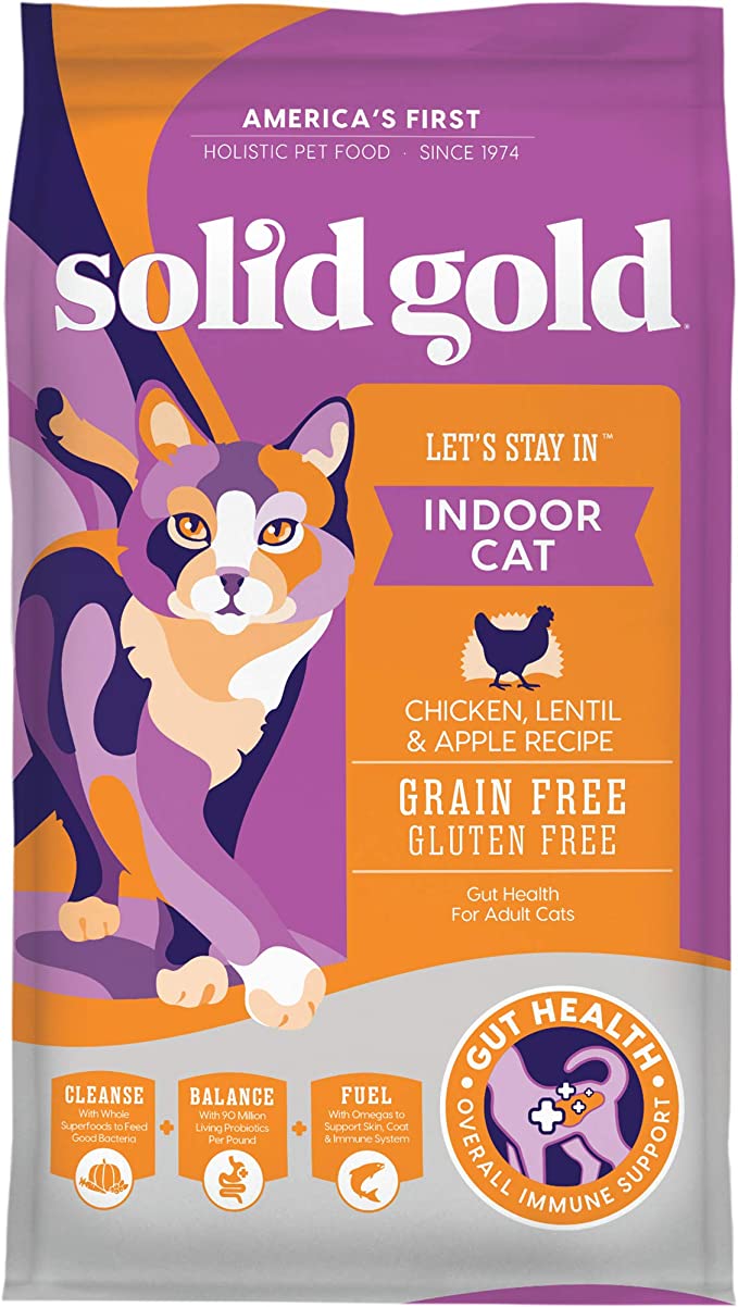 Solid Gold Let's Stay In Holistic Grain and Gluten-Free Dry Indoor Cat Food