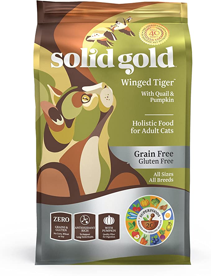 Solid Gold Winged Tiger Holistic Sensitive Stomach Dry Cat Food for Adult & Senior Cat