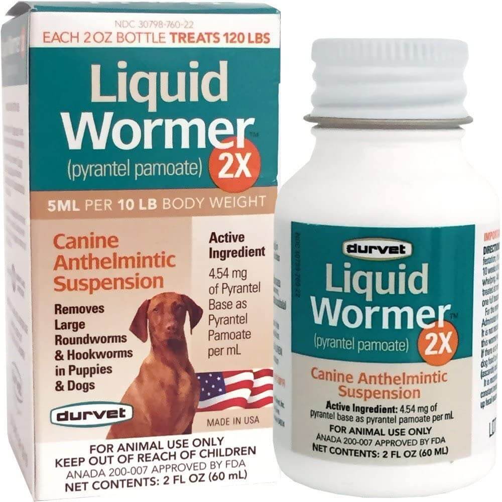 Durvet 2x Liquid Wormer for Adult Dogs and Puppies