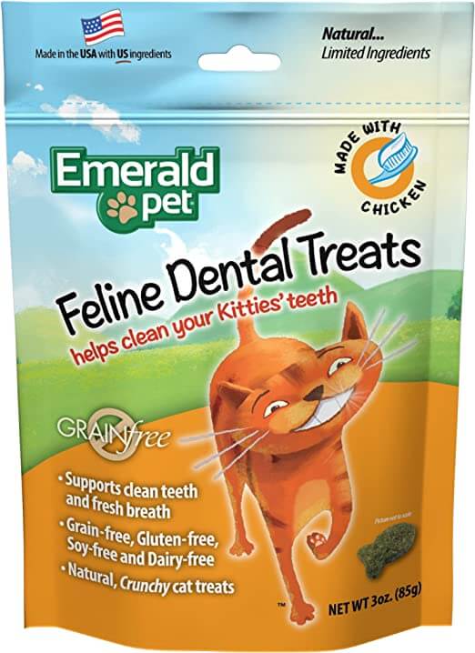 Emerald Pet Feline Dental Treats — Tasty and Crunchy