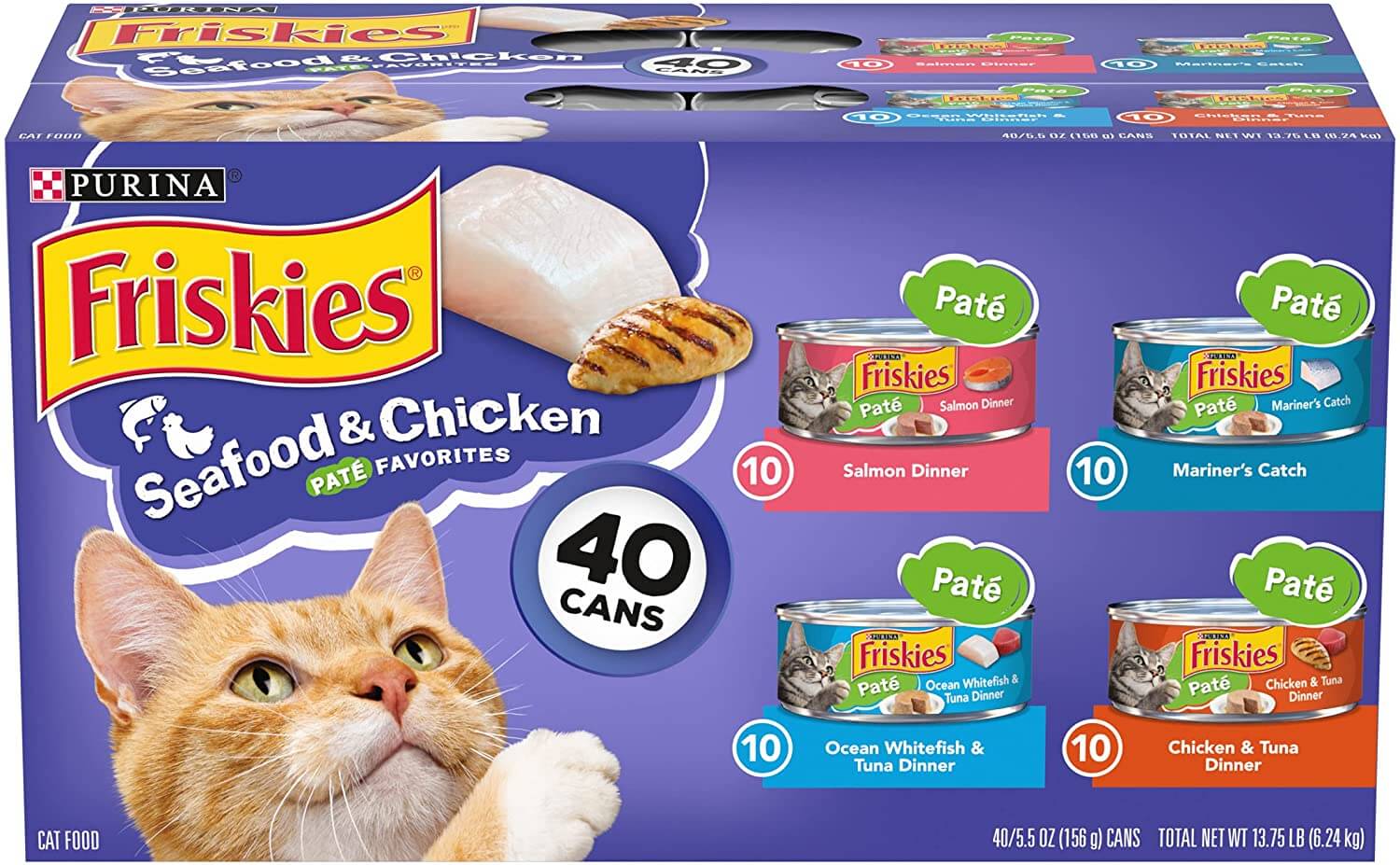 Friskies Canned Cat Food Pate Variety Pack