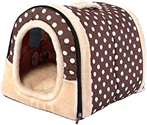 Haresle Waterproof Portable Igloo Dog House with Removable Cushion