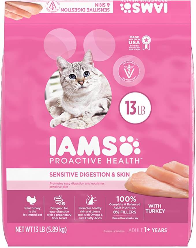 IAMS Proactive Health Adult Sensitive Digestion & Skin Dry Cat Food