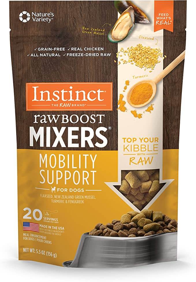 Instinct Freeze Dried Raw Boost Mixers Grain-Free Mobility Support Dog Food Topper