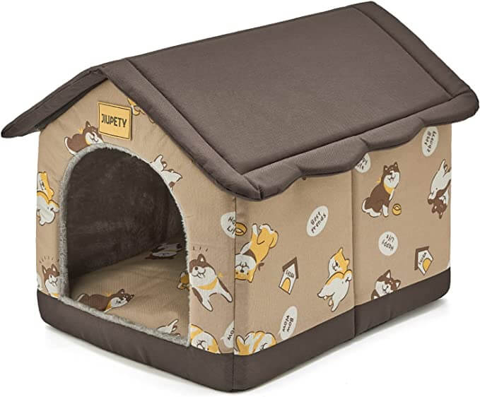 Jiupety Cozy Pet Bed House for Small and Medium Dogs