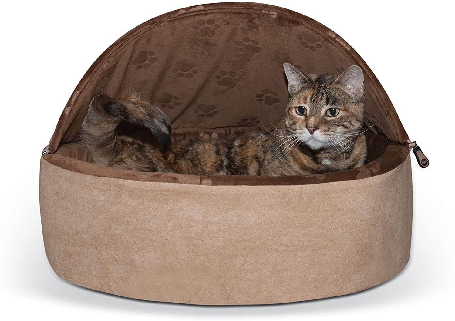 K&H Pet Products Self-Warming Kitty Hooded Bed