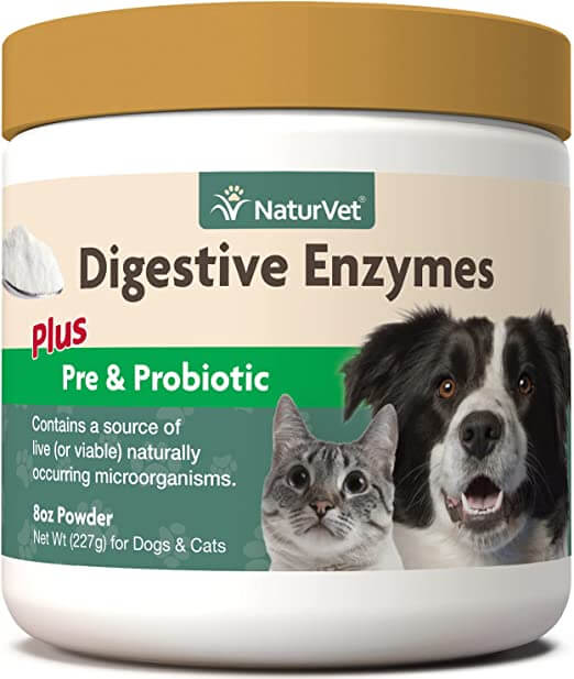 NaturVet Digestive Enzymes for Dogs Plus Probiotics & Prebiotics