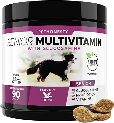 PetHonesty 10-in-1 Dog Multivitamin & Probiotics with Glucosamine