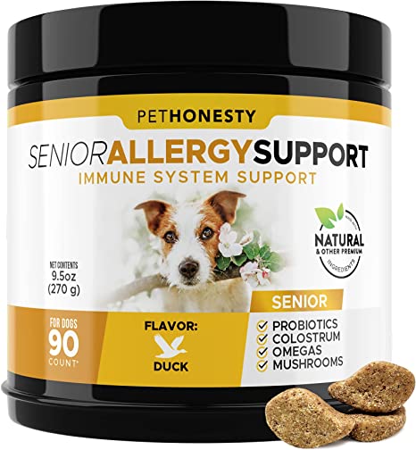PetHonesty Senior Dog Allergy Relief Chews & Probiotics