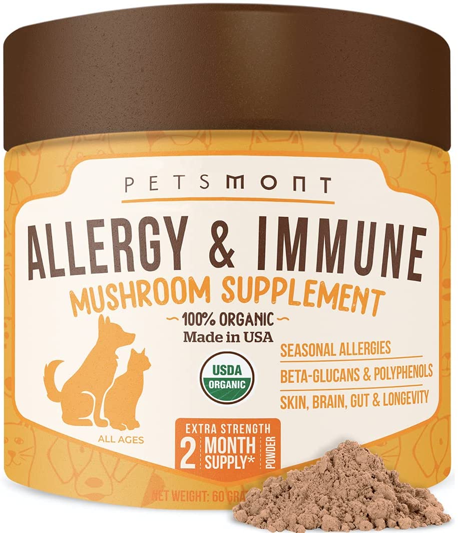 Petsmont Dog Allergy Relief Turkey Tail Mushroom Supplement
