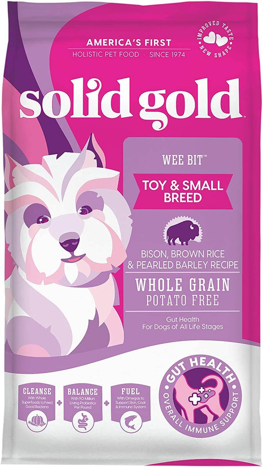 Solid Gold Wee Bit Small Breed Dry Dog Food Fiber-Rich with Probiotic Support