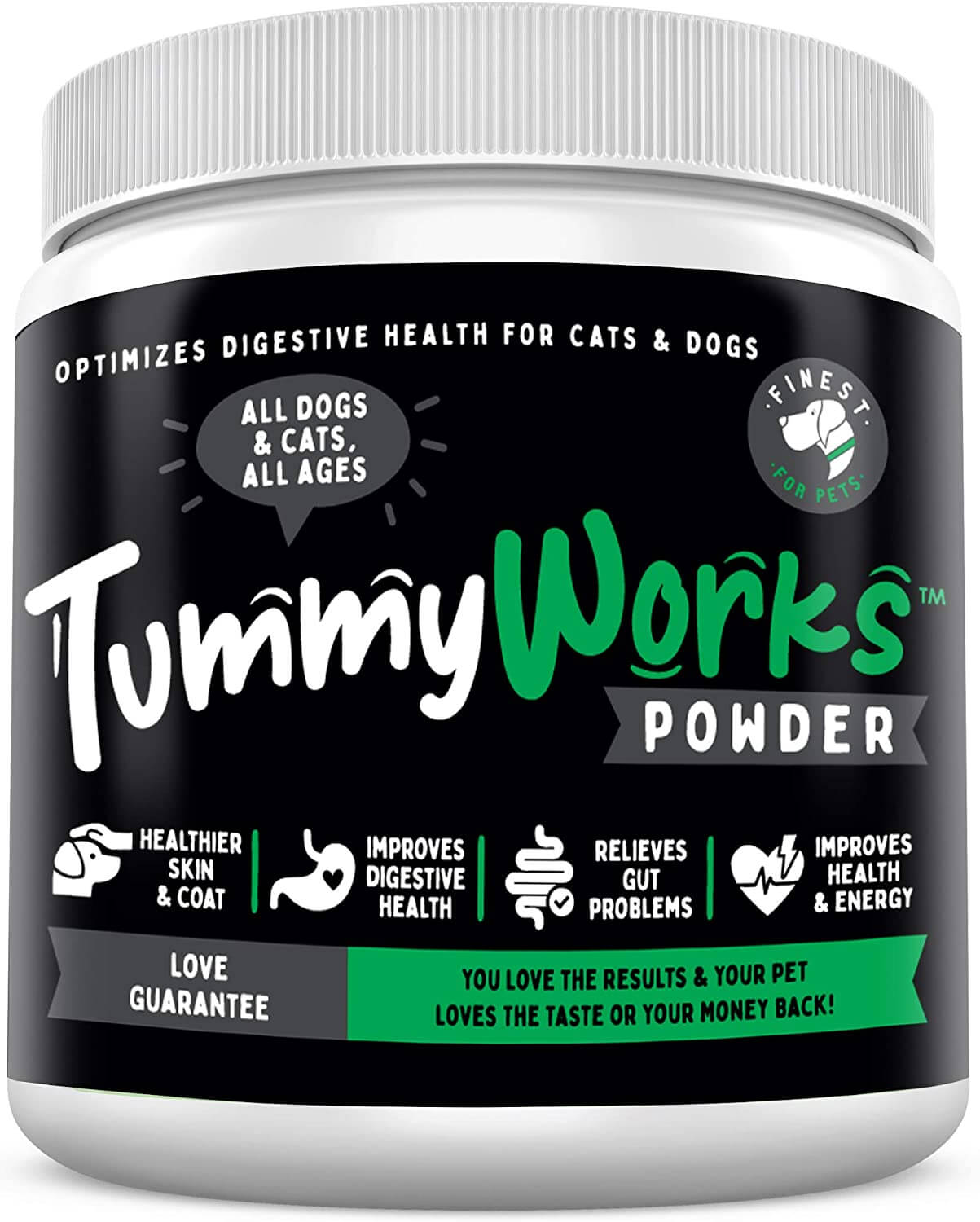 TummyWorks Probiotic Powder for Cats with Added Digestive Enzymes & Prebiotics