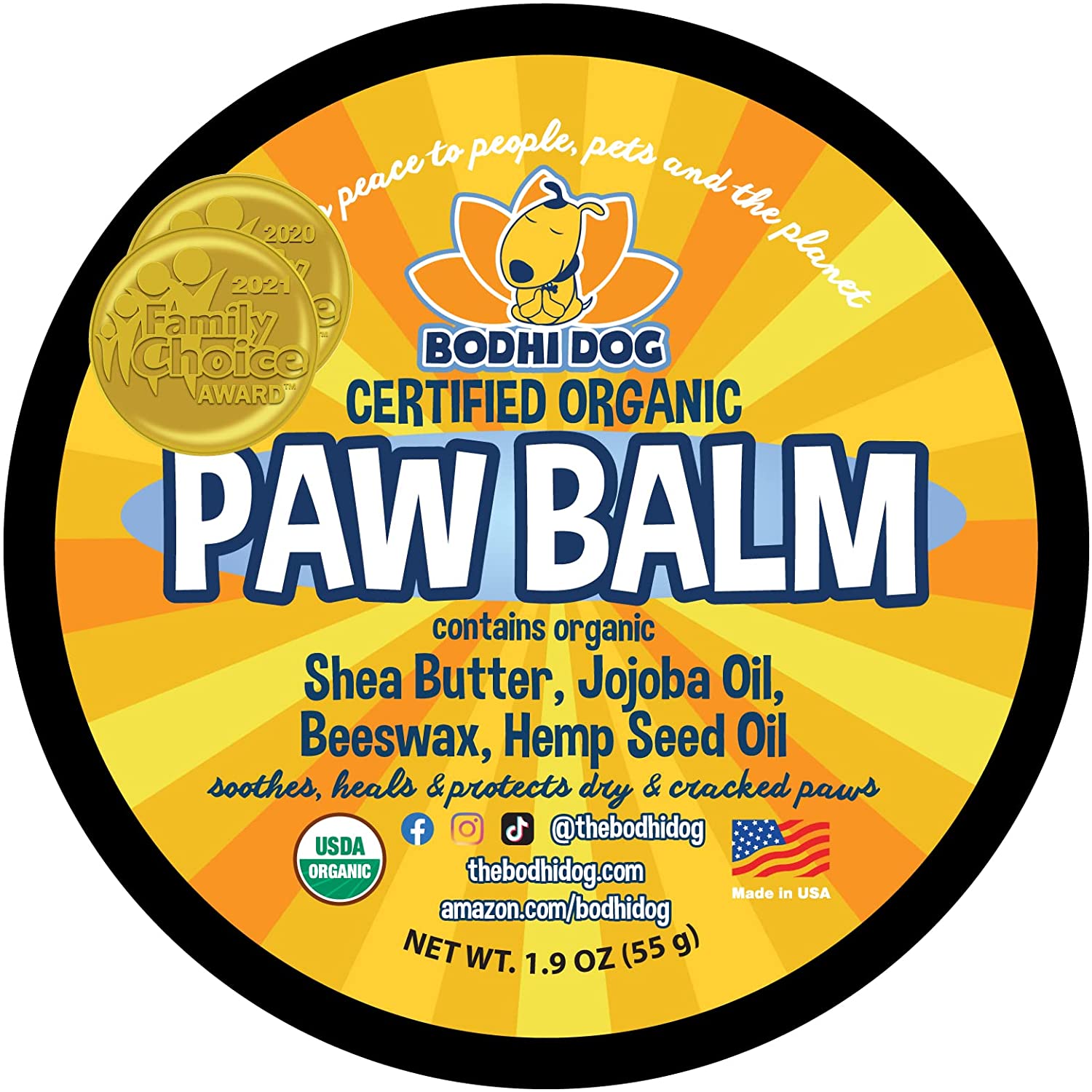 USDA Certified Organic Paw Balm for Dogs