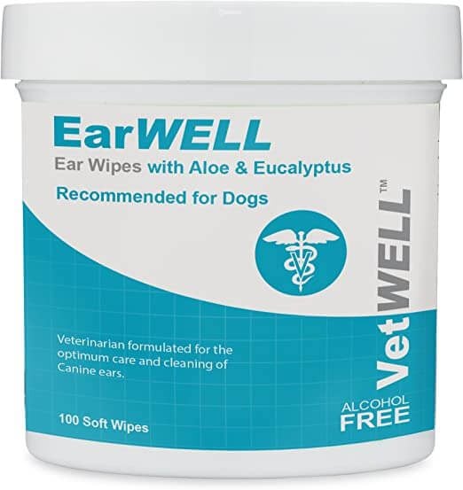 VetWELL Dog Ear Wipes Otic Cleaning Wipes for Controlling Ear Infections and Ear Odor