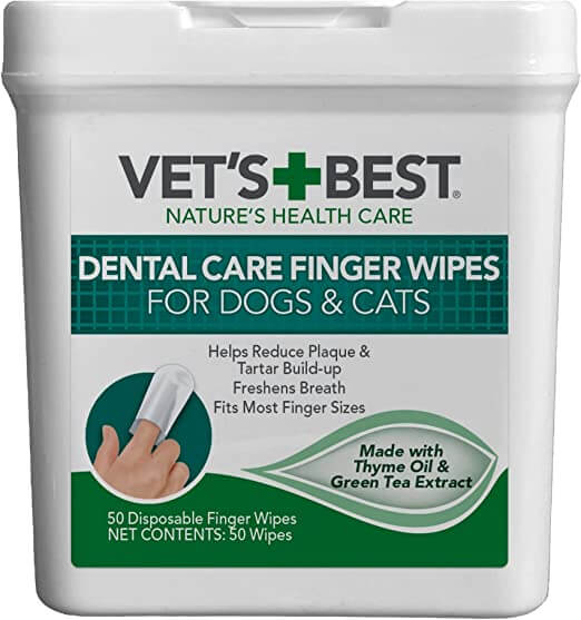 Vet's Best Dental Care Finger Wipes for Dogs