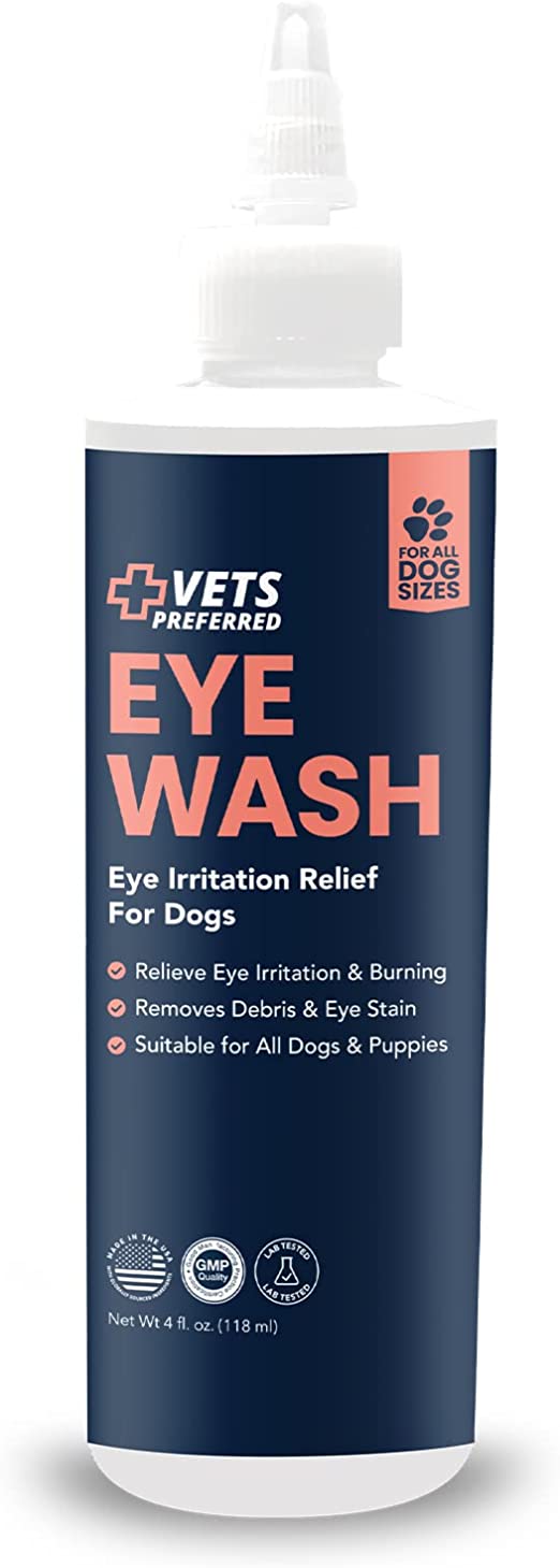 Vets Preferred Eye Wash for Dogs Infection Treatment & Tear Stain Remover