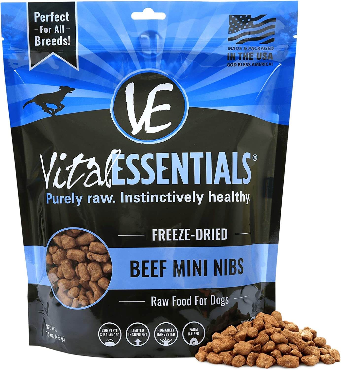Vital Essentials Freeze-Dried Beef Mini Nibs Dog Food