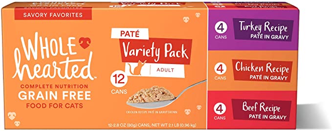 WholeHearted Grain-Free Pate Savory Favorites Adult Wet Cat Food