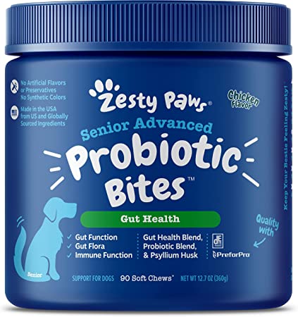 Zesty Paws Senior Advanced Probiotic Bites
