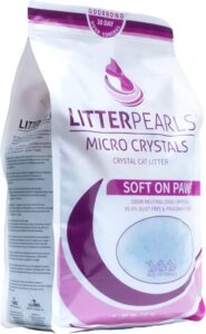Litter Pearls Micro Crystals Unscented Non-Clumping Crystal Cat Litter with Odorbond