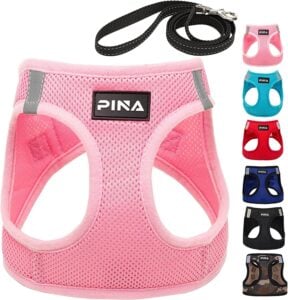PINA Lightweight Adjustable No Pull Dog Harness for Small Dogs